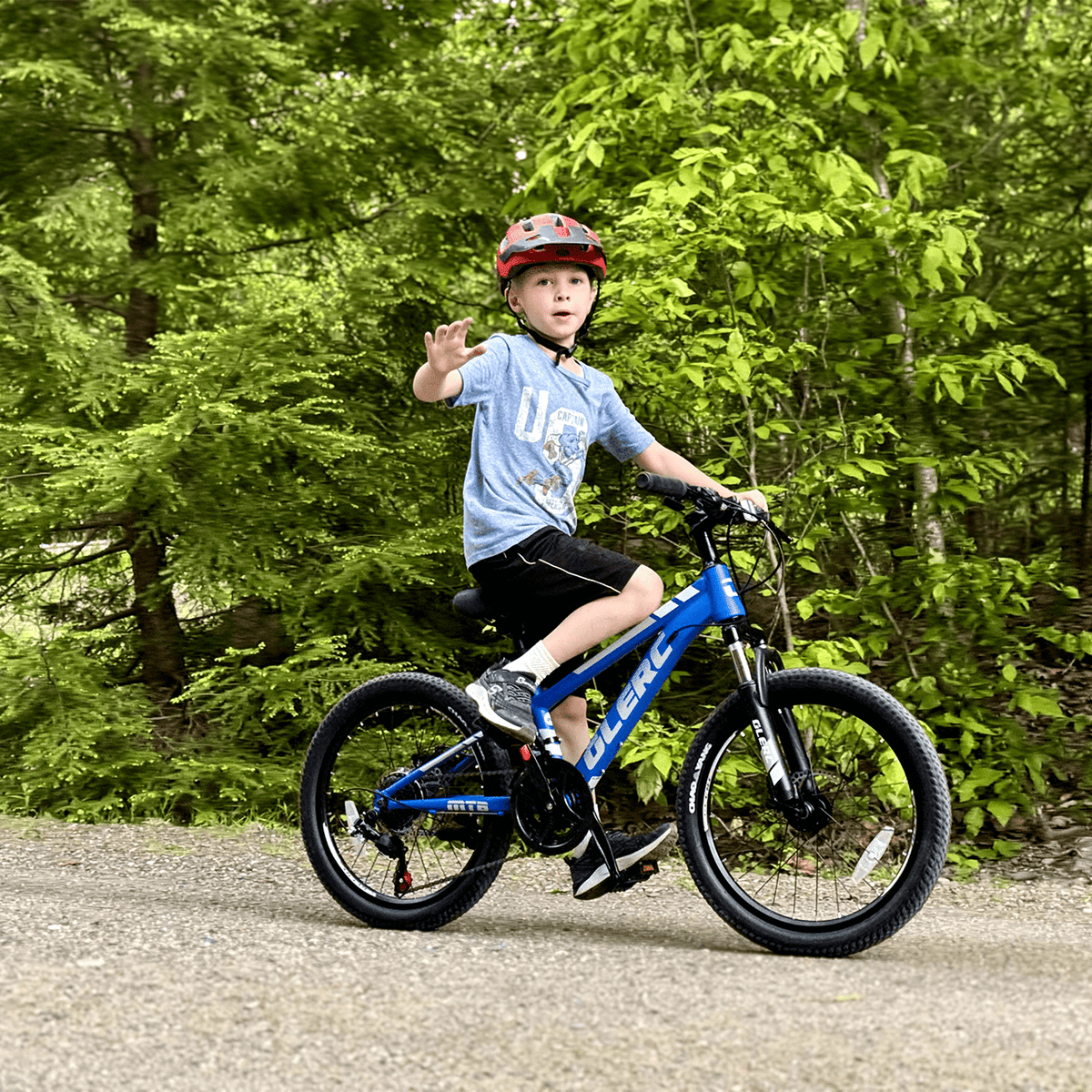 Glerc Skyline 24 Inch Kids Mountain Bike for Boys Girls 10 11 12 13 14 Years Old, 21-Speed Kid Bicycle with Front Suspension & Dual Disc Brakes & Rugged Frame, Black