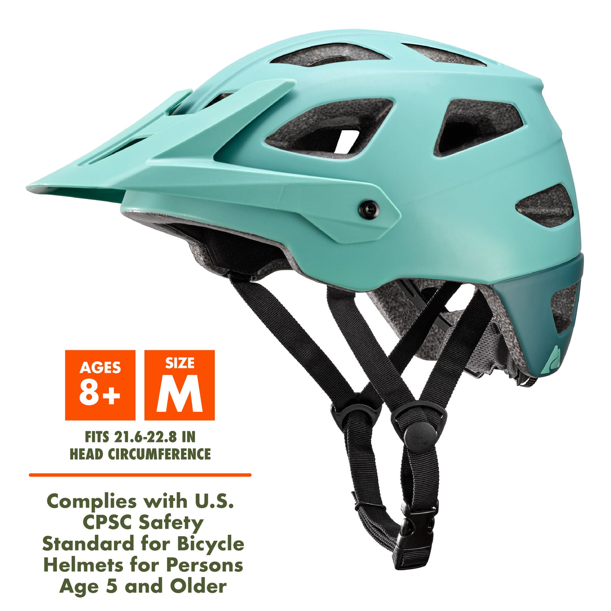 Ozark Trail Adult Bike Helmet with Rechargeable Rear Light-Up, Black, 9 Modes, Ages 14+