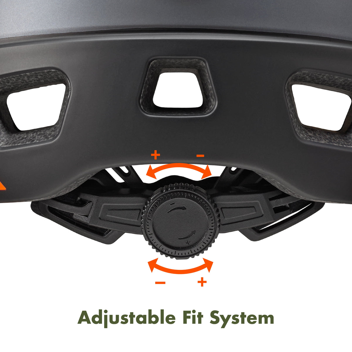 Ozark Trail Adult Bike Helmet with Rechargeable Rear Light-Up, Black, 9 Modes, Ages 14+