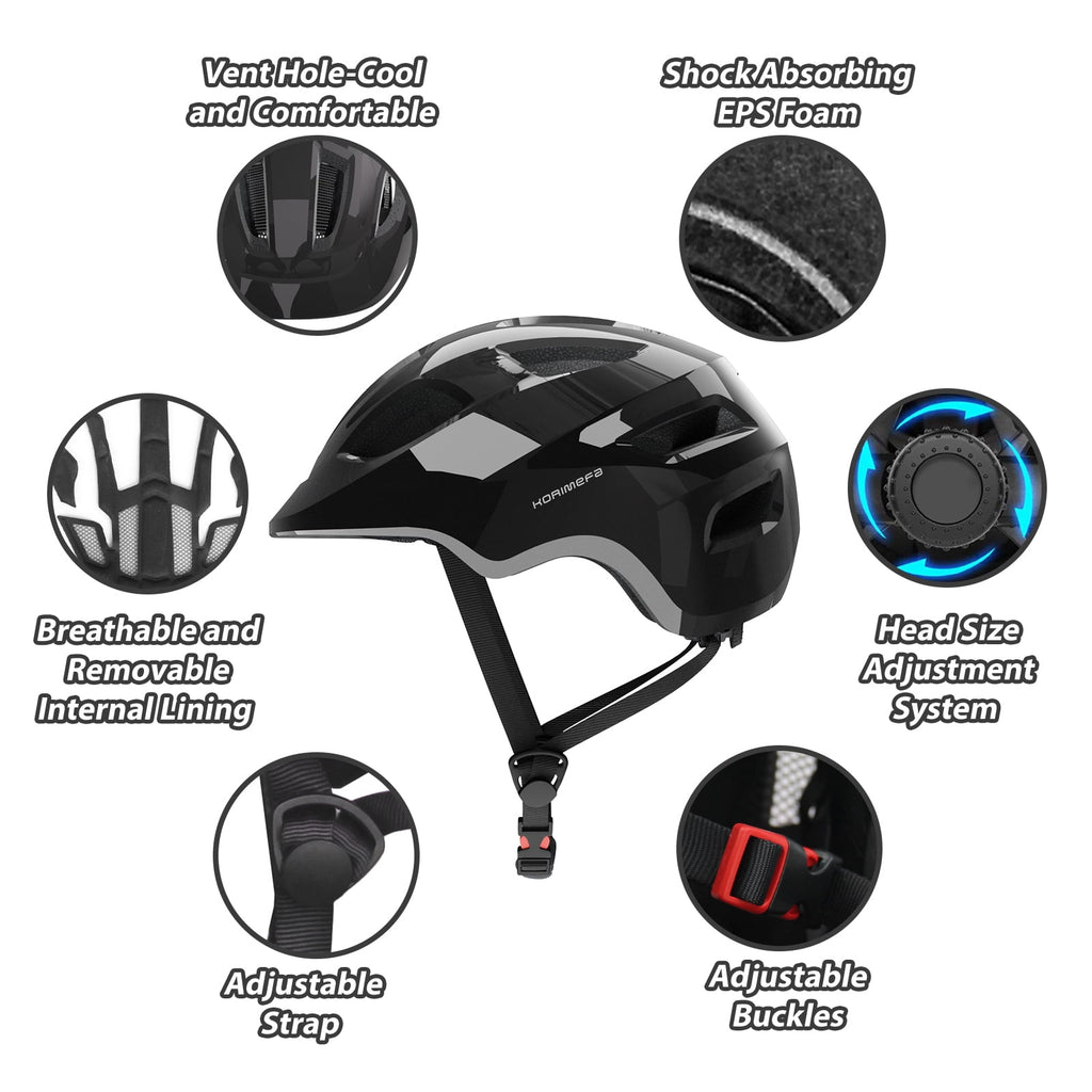 KORIMEFA Kids Bike Helmet Toddler Bicycles Helmets, Multi-Sport Protective Gear Set for 3-5-8-14 Years Boys Girls with Knee Elbow Pads Wrist Guards for Cycling,Skateboarding,Skating Scooter