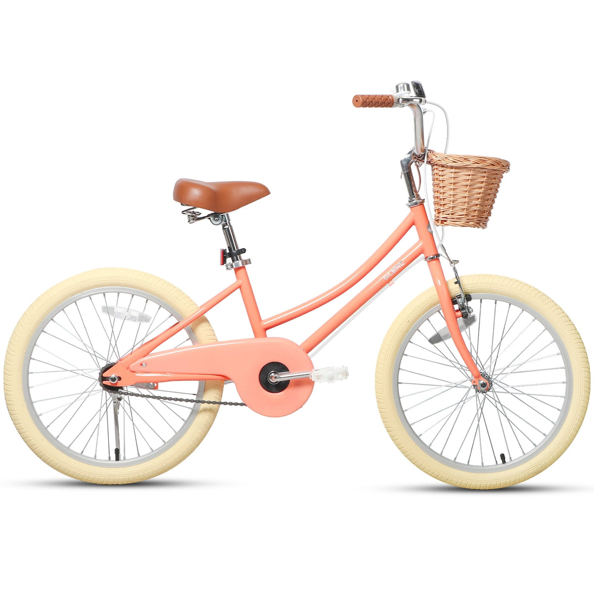 Glerc Little Miss 12 Inch Kids Bike for Girls Ages 2‑4, Retro Bicycle with Training Wheels & Basket, Pink