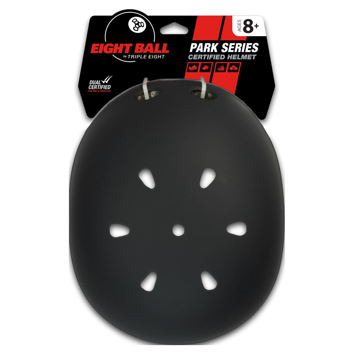 Eight Ball New Dual Certified Child Park Skateboarding and Bike Helmet, Youth 8+