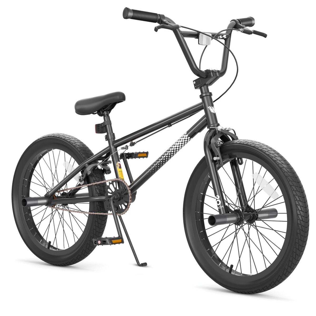 Korimefa 18 inch BMX Bikes, Kids Bicycles for Boys Ages 5-9, Child, Tween & Teen, Front Aluminum Alloy U-Brake, Rear R-Brake, Hand Brake Levers & Front and Rear Pegs, White