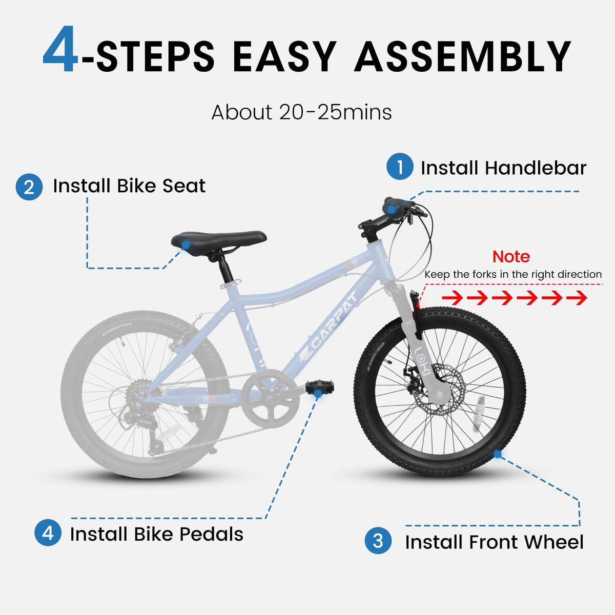 Ecarpat Kids' Bicycles 20 inch Kids Mountain Bike for Ages 8-12