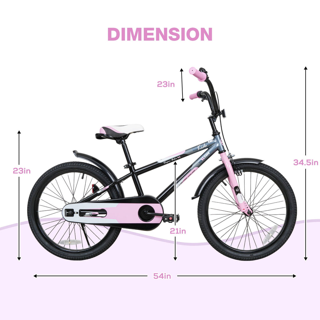 Hykolity Kids Bike, 16 Inch Children Bicycle for Boys & Girls Ages 4-6 Years Old, Rider Height 38-48 Inch, Sport Bike BMX Freestyle Handlebar Black Green