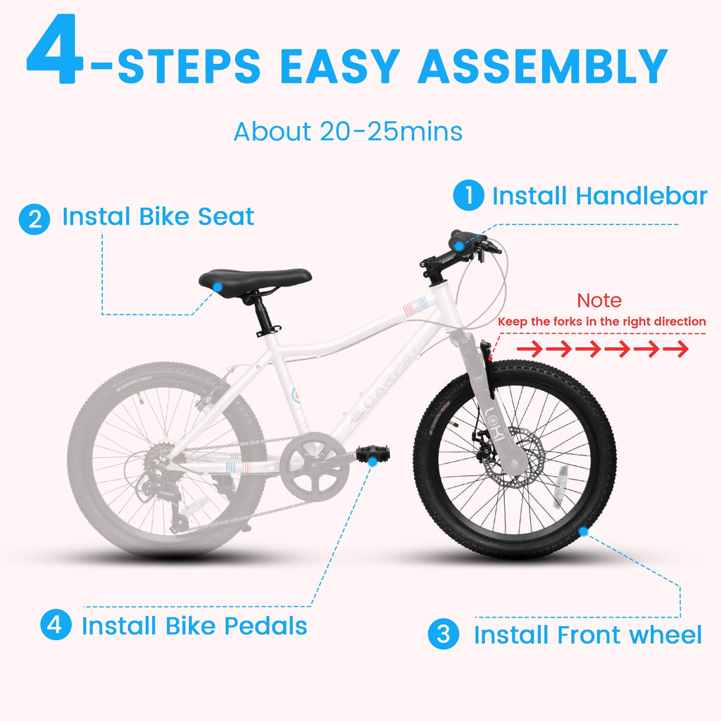 Ecarpat Kids' Bicycles 20 inch Kids Mountain Bike for Ages 8-12
