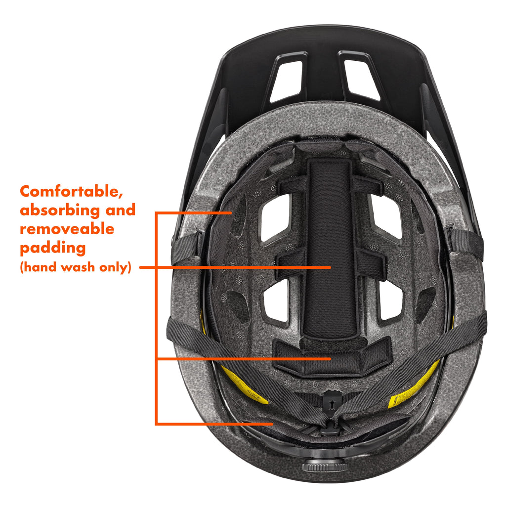 Ozark Trail Adult Bike Helmet with Rechargeable Rear Light-Up, Black, 9 Modes, Ages 14+