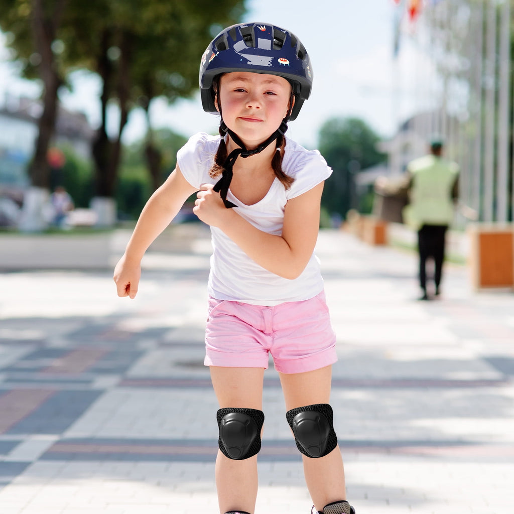 KORIMEFA Kids Bike Helmet Toddler Bicycles Helmets, Multi-Sport Protective Gear Set for 3-5-8-14 Years Boys Girls with Knee Elbow Pads Wrist Guards for Cycling,Skateboarding,Skating Scooter