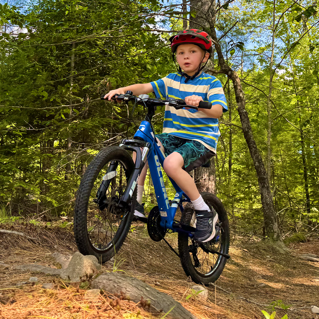 Glerc Skyline 24 Inch Kids Mountain Bike for Boys Girls 10 11 12 13 14 Years Old, 21-Speed Kid Bicycle with Front Suspension & Dual Disc Brakes & Rugged Frame, Black