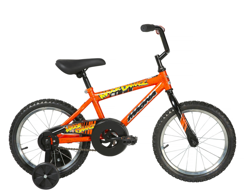 Dynacraft Magna Major Damage Kids 16" Bike with Removable Training Wheels