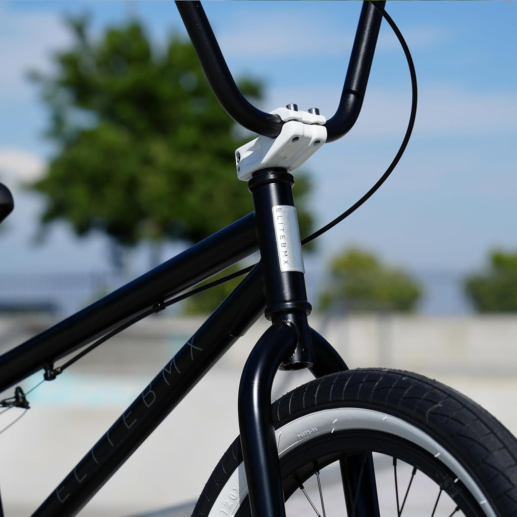 Elite BMX Bicycle 20” Freestyle Bike - Stealth Black Ideal for Ages 7 to 18 Years