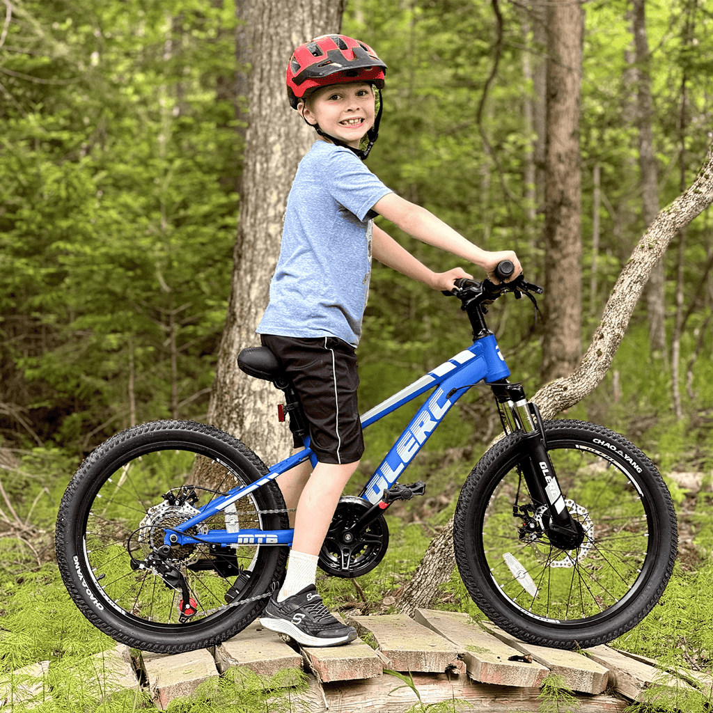 Glerc Skyline 24 Inch Kids Mountain Bike for Boys Girls 10 11 12 13 14 Years Old, 21-Speed Kid Bicycle with Front Suspension & Dual Disc Brakes & Rugged Frame, Black