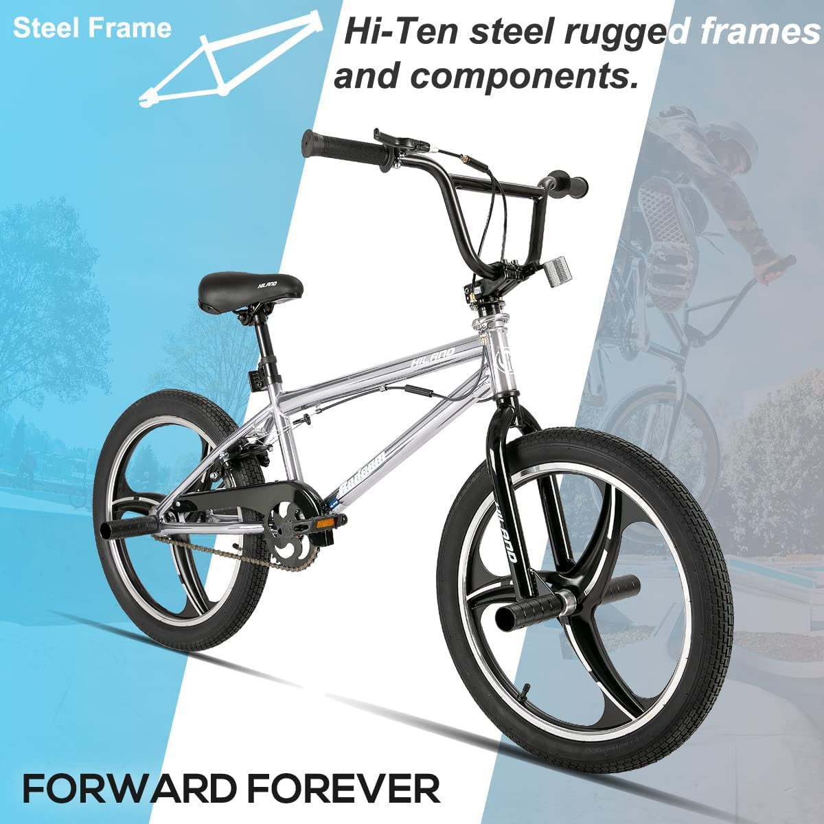 Hiland 20 Inch Boys' or Girls' BMX Bike, Kids' Bicycle