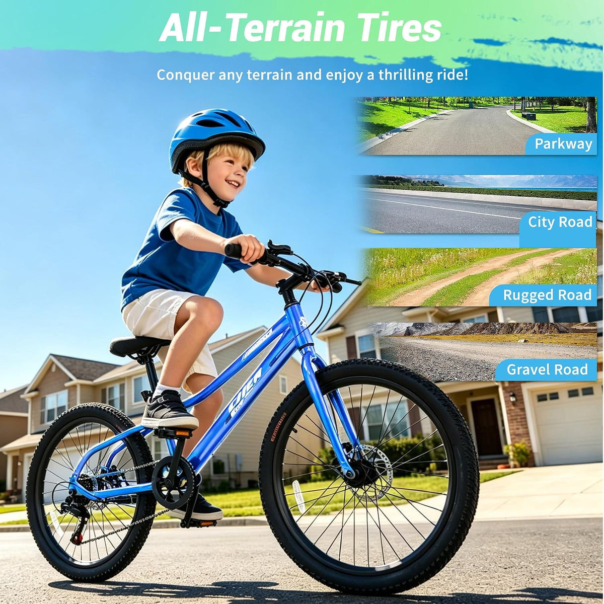 Akaber Kids Bike for Girls 6-11, 20 Inch Mountain Bike for Kids with High Carbon Steel, Dual Disc Brakes and Kickstand
