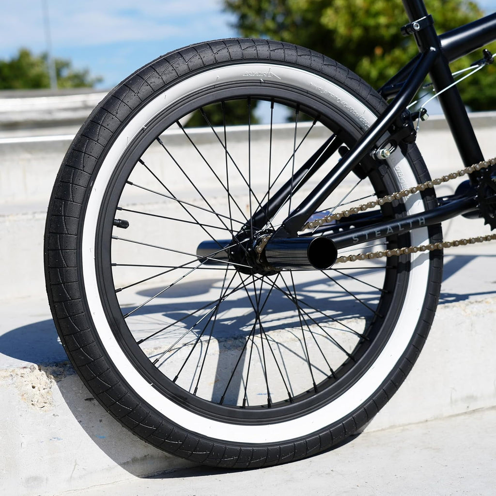Elite BMX Bicycle 20” Freestyle Bike - Stealth Black Ideal for Ages 7 to 18 Years