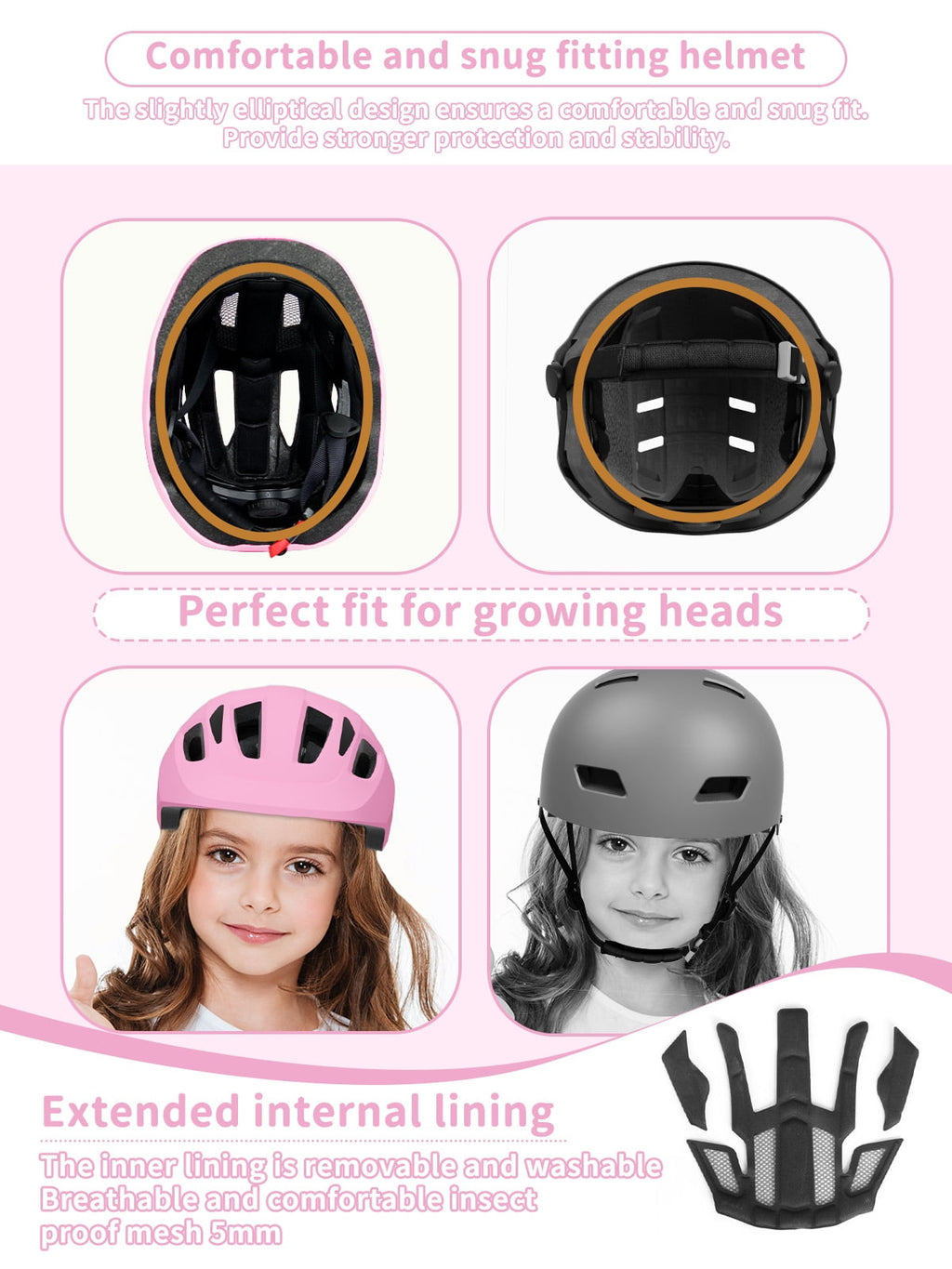 KORIMEFA Kids Bike Helmet Toddler Bicycles Helmets, Multi-Sport Protective Gear Set for 3-5-8-14 Years Boys Girls with Knee Elbow Pads Wrist Guards for Cycling,Skateboarding,Skating Scooter