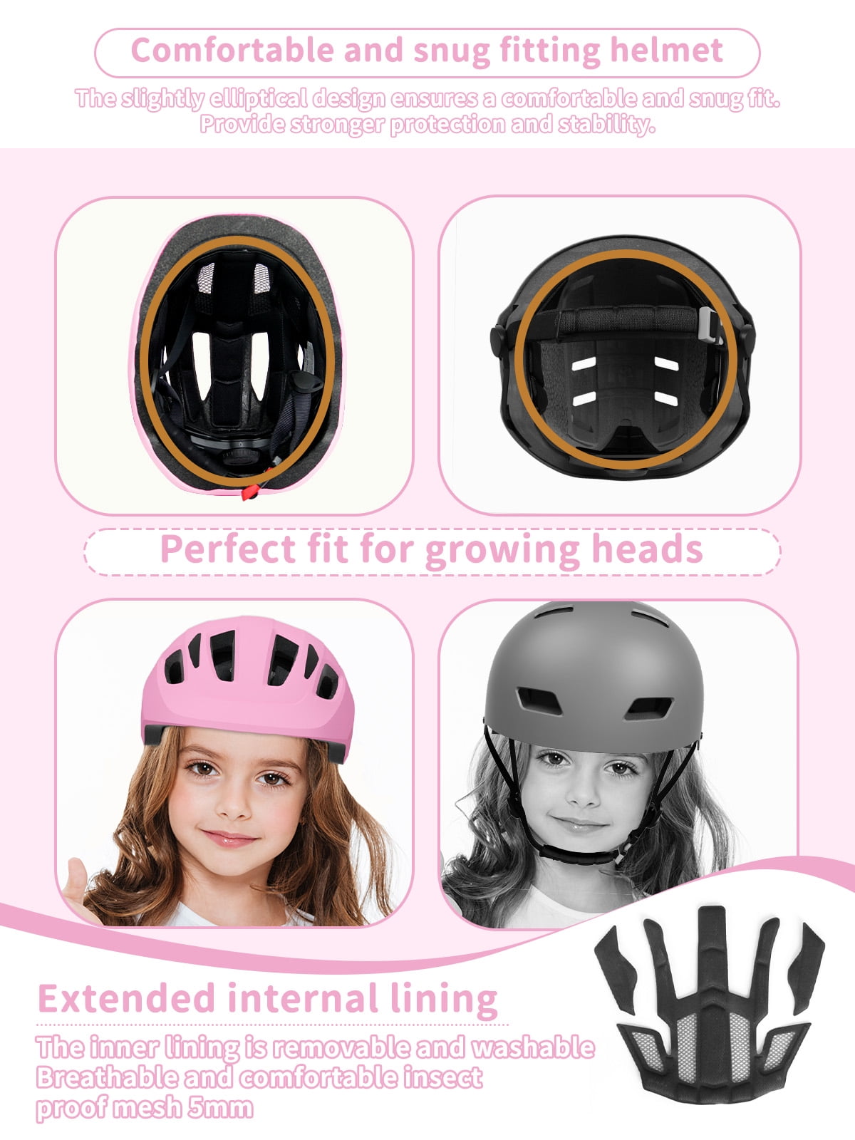 KORIMEFA Kids Bike Helmet Toddler Bicycles Helmets, Multi-Sport Protective Gear Set for 3-5-8-14 Years Boys Girls with Knee Elbow Pads Wrist Guards for Cycling,Skateboarding,Skating Scooter