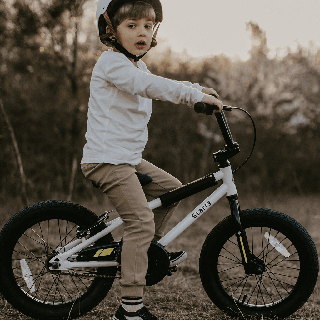 Glerc 14 Inch Little Kids Bike BMX Style Bicycle with Training Wheels Coaster Brake for 3 4 5 Years Old Boys Girls, Blue