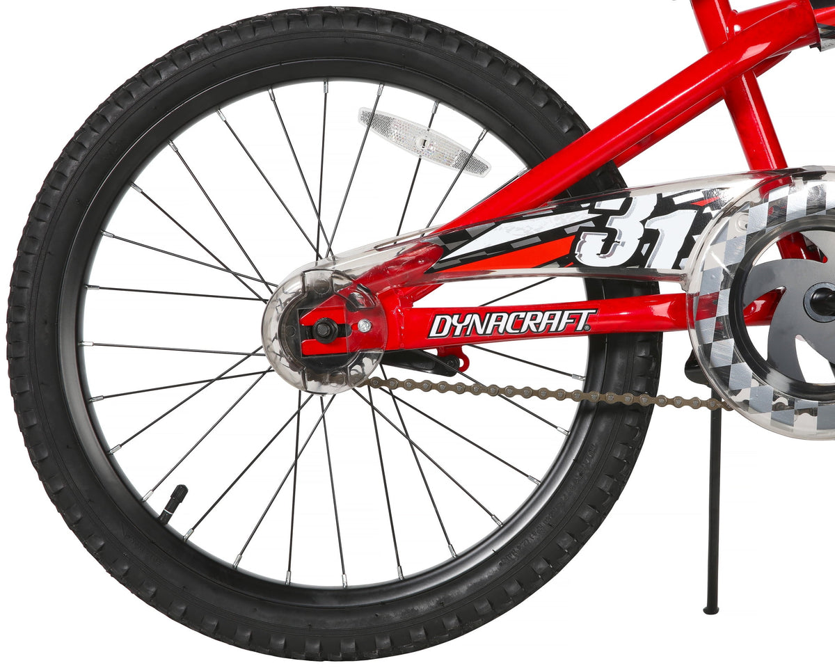 Dynacraft Wipeout Boys 20" BMX Bike, Red, For Kids Age 7-14 Years