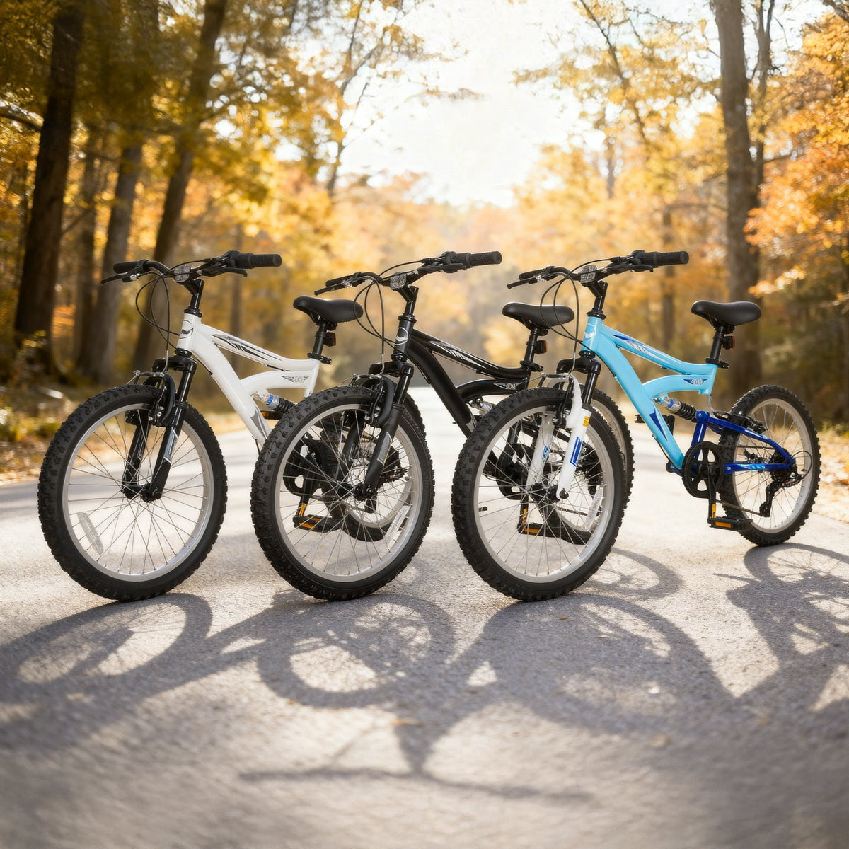 Hykolity 20 Inch Kids Mountain Bike Boys Girls Youth Bicycle For Ages 6-12 Children Bikes Dual Full Suspension Front And Rear V-Brakes 6 Speeds Drivetrain, Black