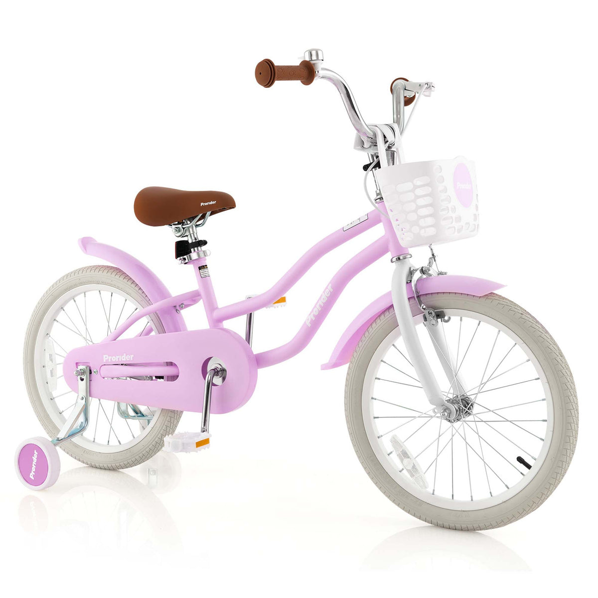 Costway 18'' Kids Bike Toddler Bicycle with Training Wheel Kickstand for 4-8 Years Old Pink
