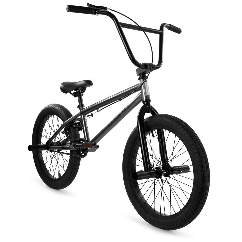 Elite BMX Bicycle 20” Freestyle Bike - Stealth Black Ideal for Ages 7 to 18 Years