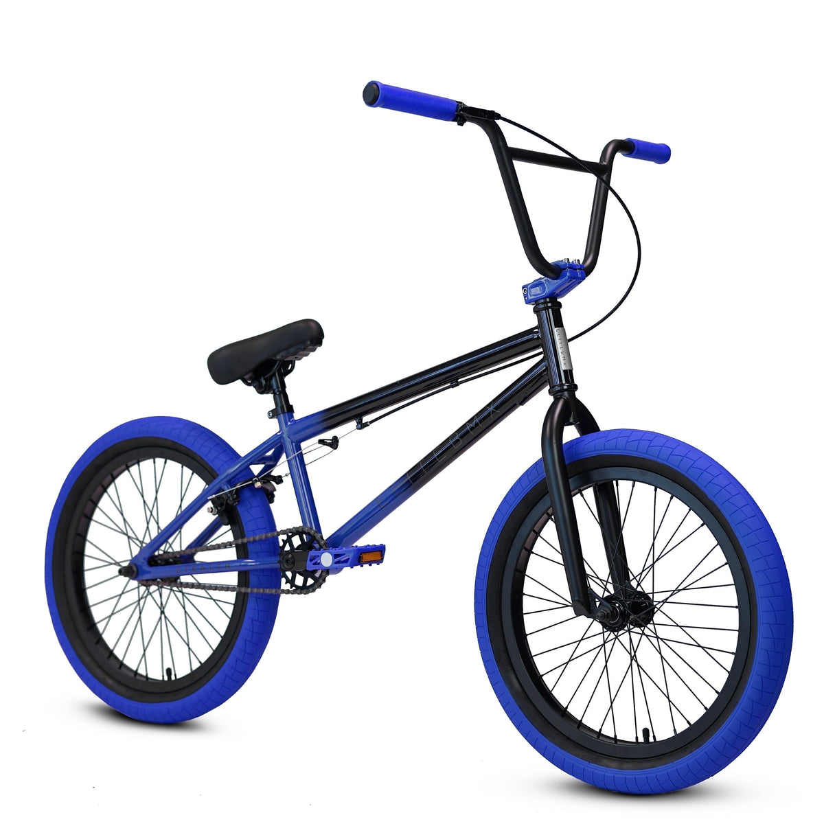 Elite BMX Bicycle 20” Freestyle Bike - Stealth Black Ideal for Ages 7 to 18 Years