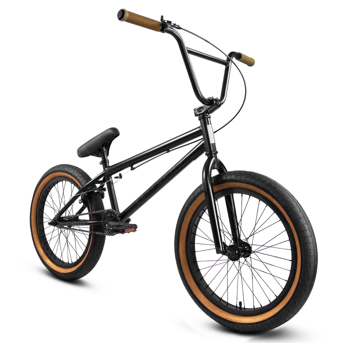Elite BMX Bicycle 20” Freestyle Bike - Stealth Black Ideal for Ages 7 to 18 Years