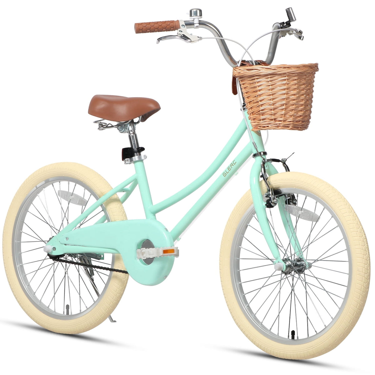Glerc Little Miss 12 Inch Kids Bike for Girls Ages 2‑4, Retro Bicycle with Training Wheels & Basket, Pink