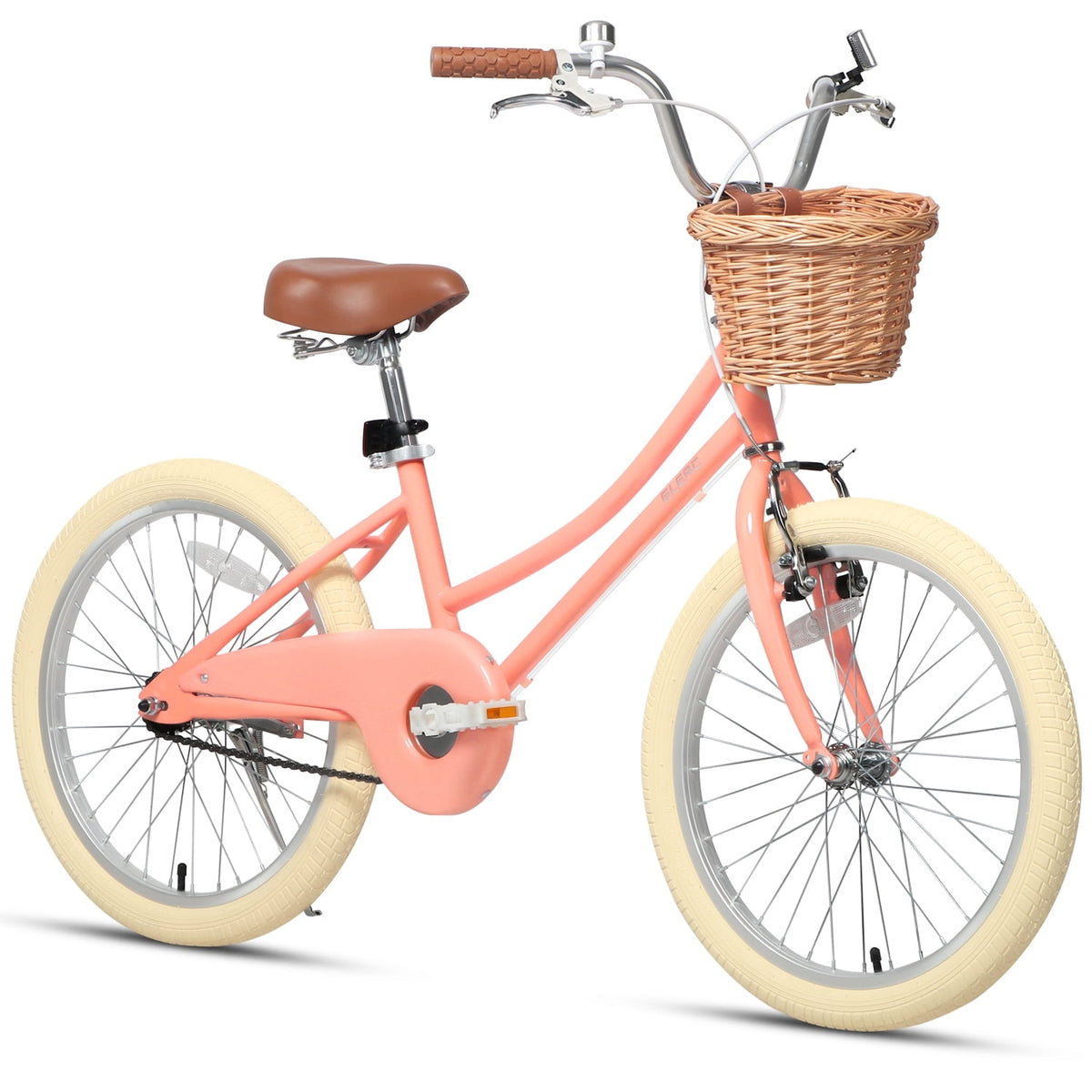 Glerc Little Miss 12 Inch Kids Bike for Girls Ages 2‑4, Retro Bicycle with Training Wheels & Basket, Pink