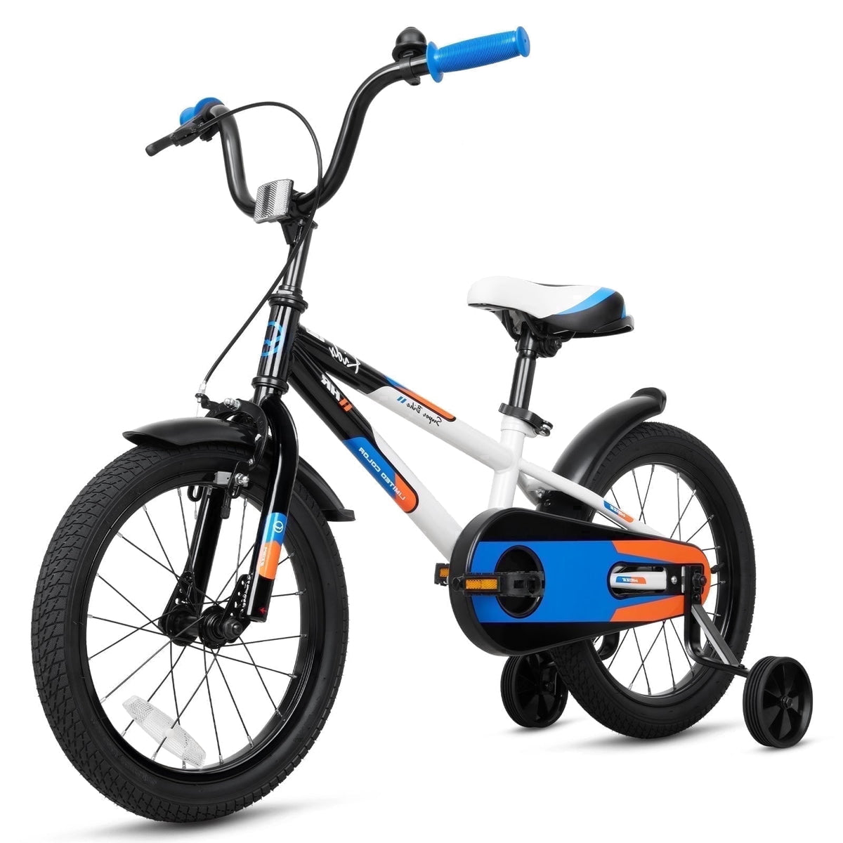 Hykolity Kids Bike, 16 Inch Children Bicycle for Boys & Girls Ages 4-6 Years Old, Rider Height 38-48 Inch, Sport Bike BMX Freestyle Handlebar Black Green