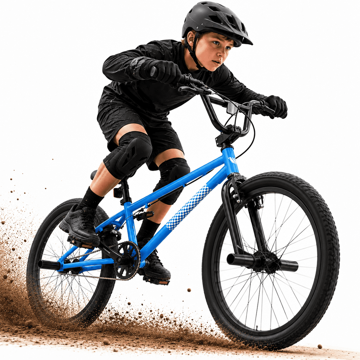Korimefa 18 inch BMX Bikes, Kids Bicycles for Boys Ages 5-9, Child, Tween & Teen, Front Aluminum Alloy U-Brake, Rear R-Brake, Hand Brake Levers & Front and Rear Pegs, White
