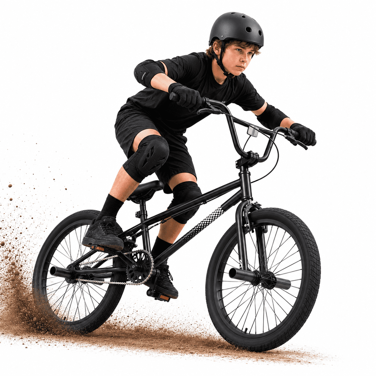 Korimefa 18 inch BMX Bikes, Kids Bicycles for Boys Ages 5-9, Child, Tween & Teen, Front Aluminum Alloy U-Brake, Rear R-Brake, Hand Brake Levers & Front and Rear Pegs, White