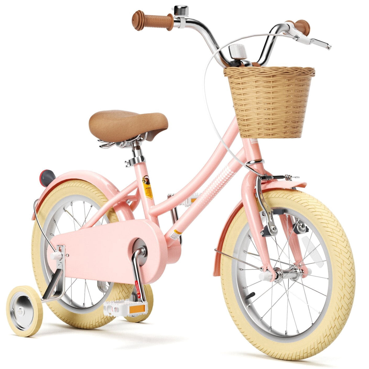 Korimefa Girls Bike 18 Inch Kids Bicycle for 5-9 Years Old, with Removable Training Wheels & Cute Basket, Ideal Gift for Toddler Girls Outdoor Riding,Purple