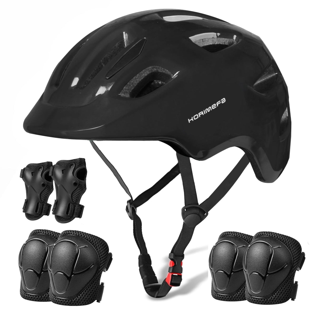 KORIMEFA Kids Bike Helmet Toddler Bicycles Helmets, Multi-Sport Protective Gear Set for 3-5-8-14 Years Boys Girls with Knee Elbow Pads Wrist Guards for Cycling,Skateboarding,Skating Scooter