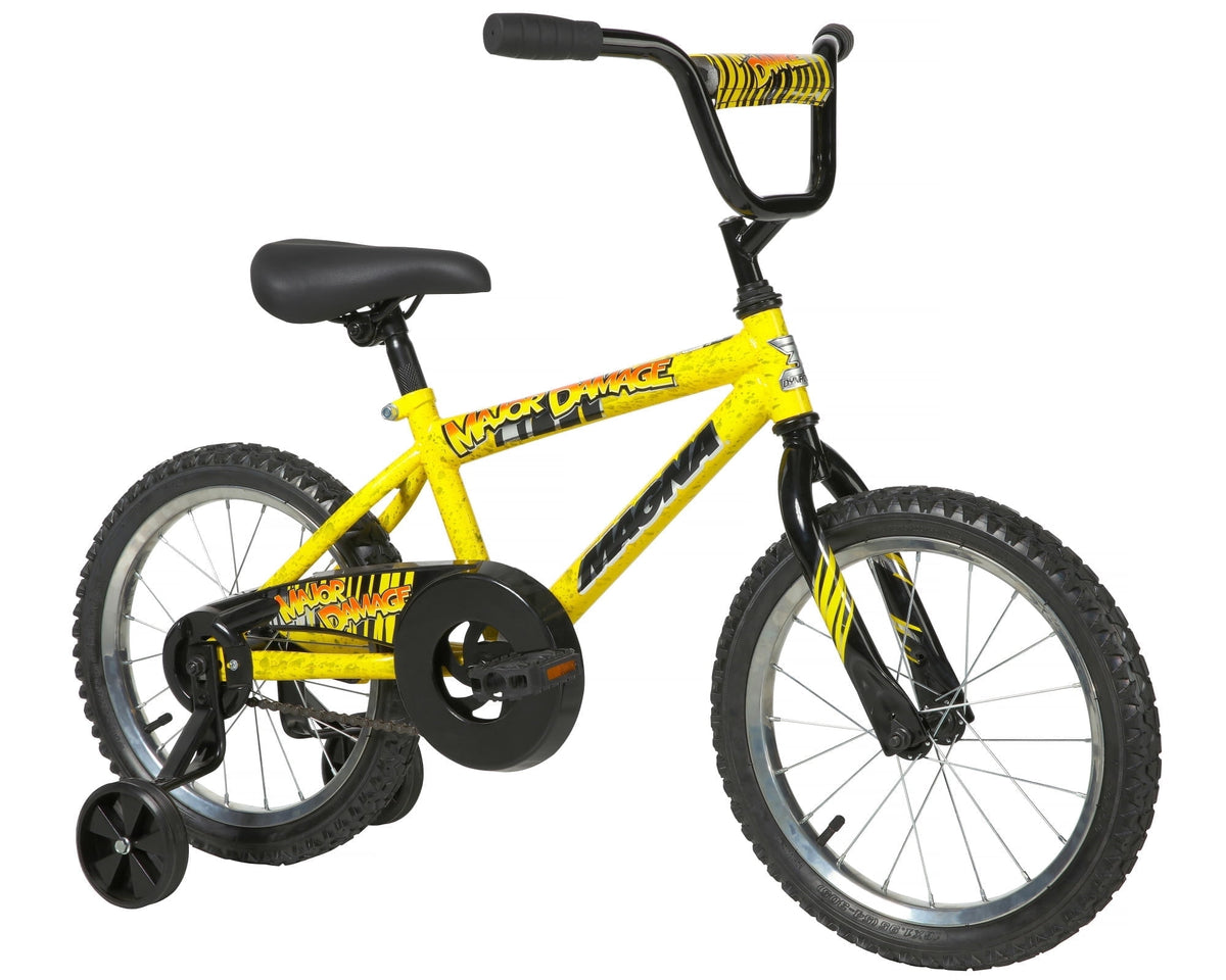 Dynacraft Magna Major Damage Kids 16" Bike with Removable Training Wheels