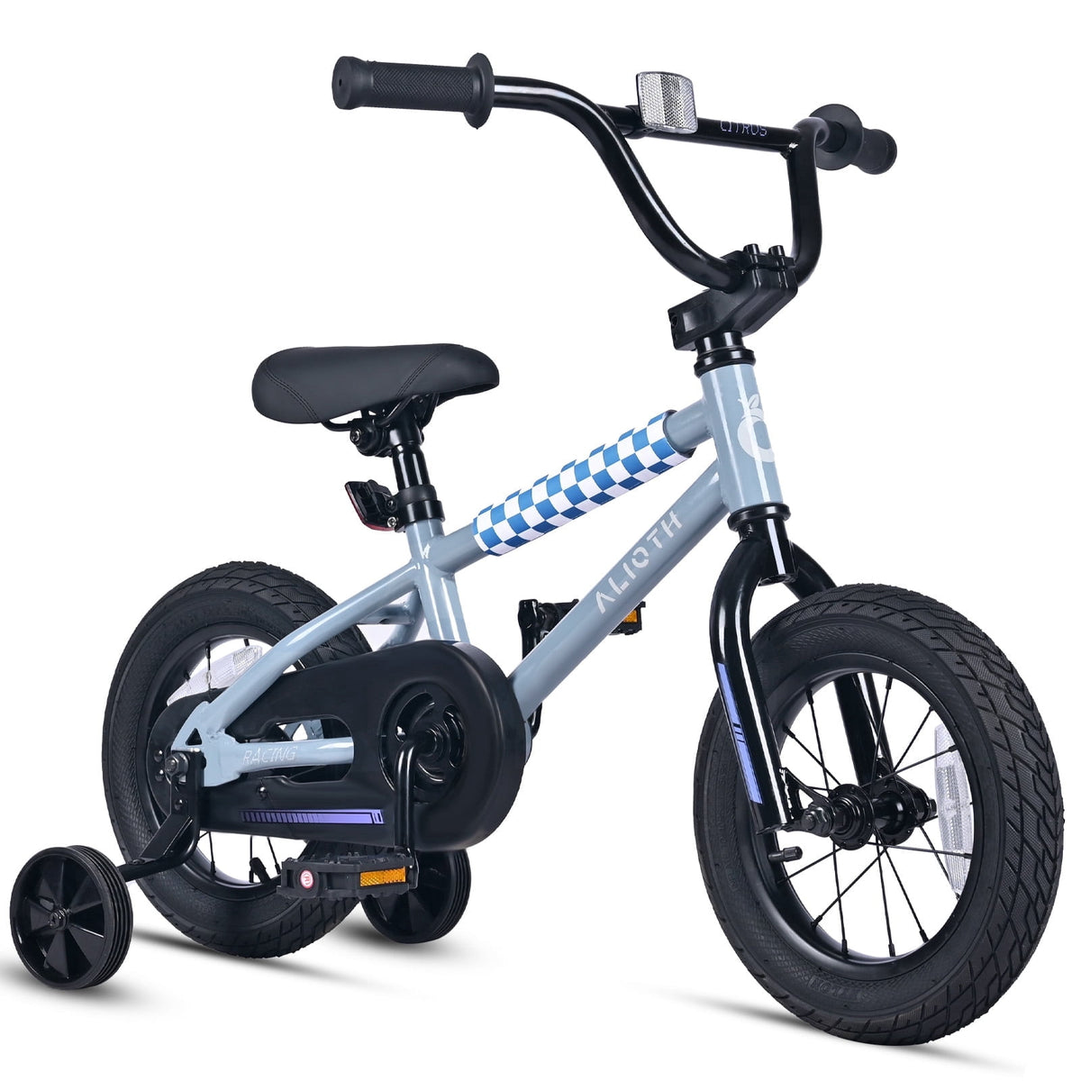 Vollsch BMX Style Kids Bike for 2-8 Years Old Boys Girls 16 Inches Toddlers Bicycle with Coaster Brake Training Wheels, Black