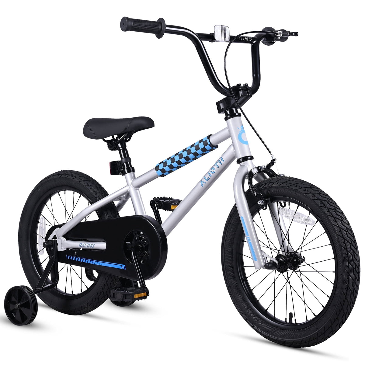 Vollsch BMX Style Kids Bike for 2-8 Years Old Boys Girls 16 Inches Toddlers Bicycle with Coaster Brake Training Wheels, Black