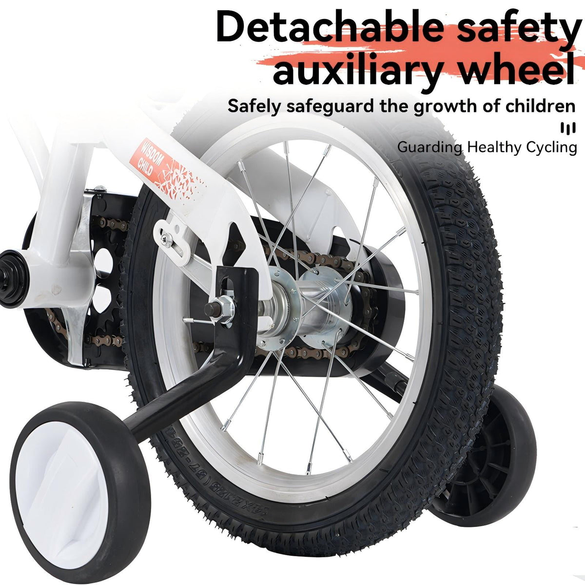 Aukfa 18-Inch Kids Bike for Boys & Girls Ages 5-10,Balance Bikewith Training Wheels, Coaster Brake & Front V-Brake,Pink