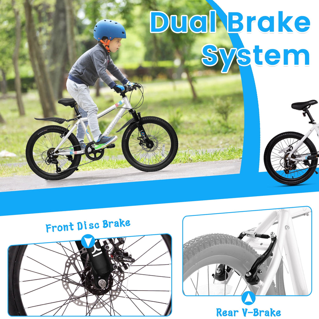 Ecarpat Kids' Bicycles 20 inch Kids Mountain Bike for Ages 8-12