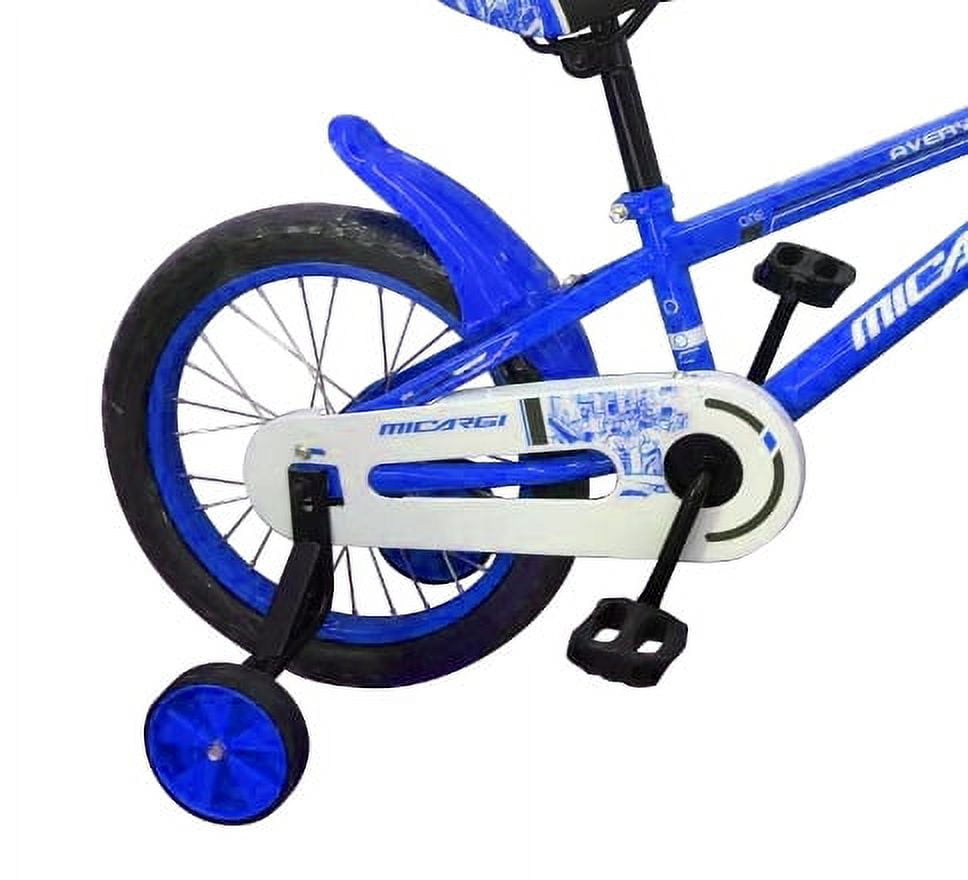 USToyOutlet 16" BMX Steel Frame Coaster Brake Bicycle One Piece Crank w/ Baskets & Fenders, Rims-Red Kid's Bike - Blue