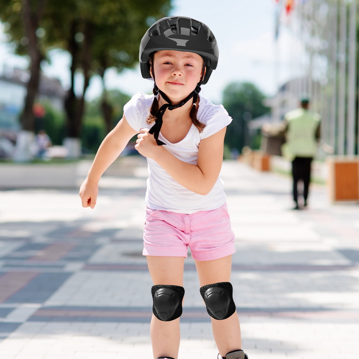KORIMEFA Kids Bike Helmet Toddler Bicycles Helmets, Multi-Sport Protective Gear Set for 3-5-8-14 Years Boys Girls with Knee Elbow Pads Wrist Guards for Cycling,Skateboarding,Skating Scooter