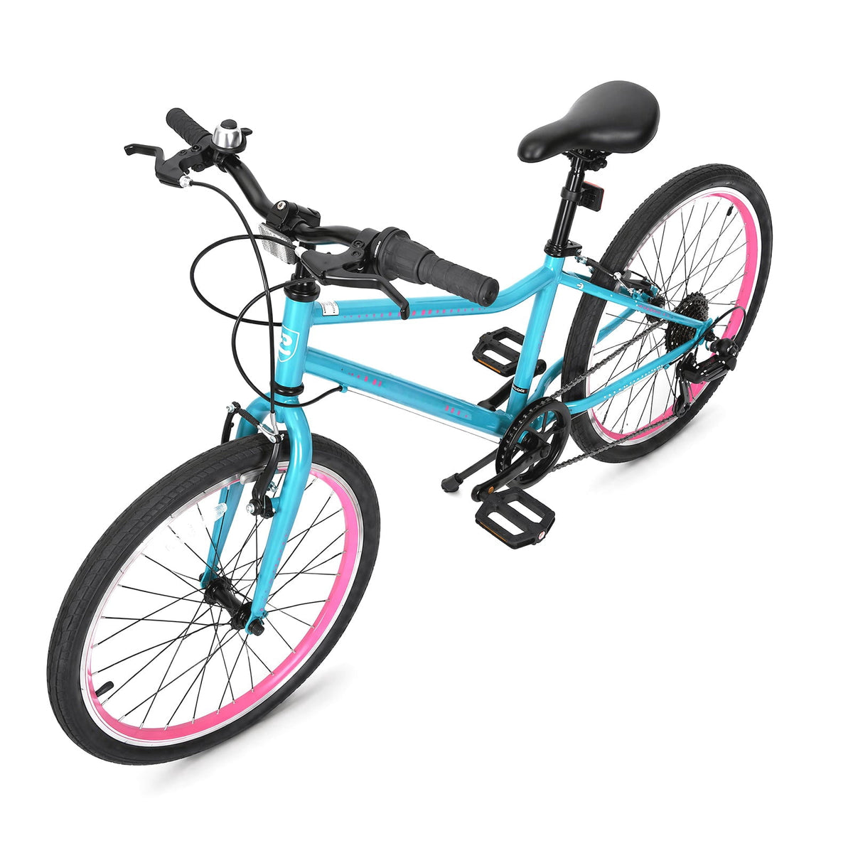 Hykolity 20-in Kid Mountain Bike 7 Speed Bicycles for Kids Bikes MTB Children Ages 8-13 Tween Fits Riders 48-60 Adjustable Seat Dual Brake Outdoor Cycling, Pink