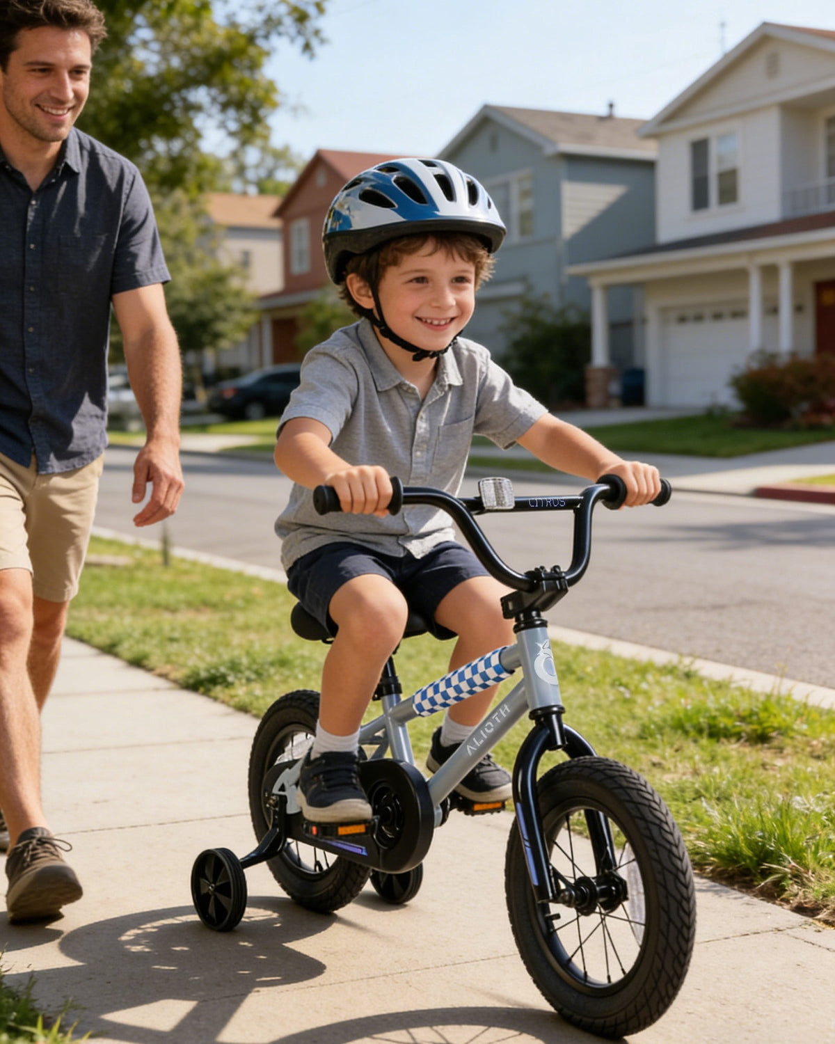 Vollsch BMX Style Kids Bike for 2-8 Years Old Boys Girls 16 Inches Toddlers Bicycle with Coaster Brake Training Wheels, Black