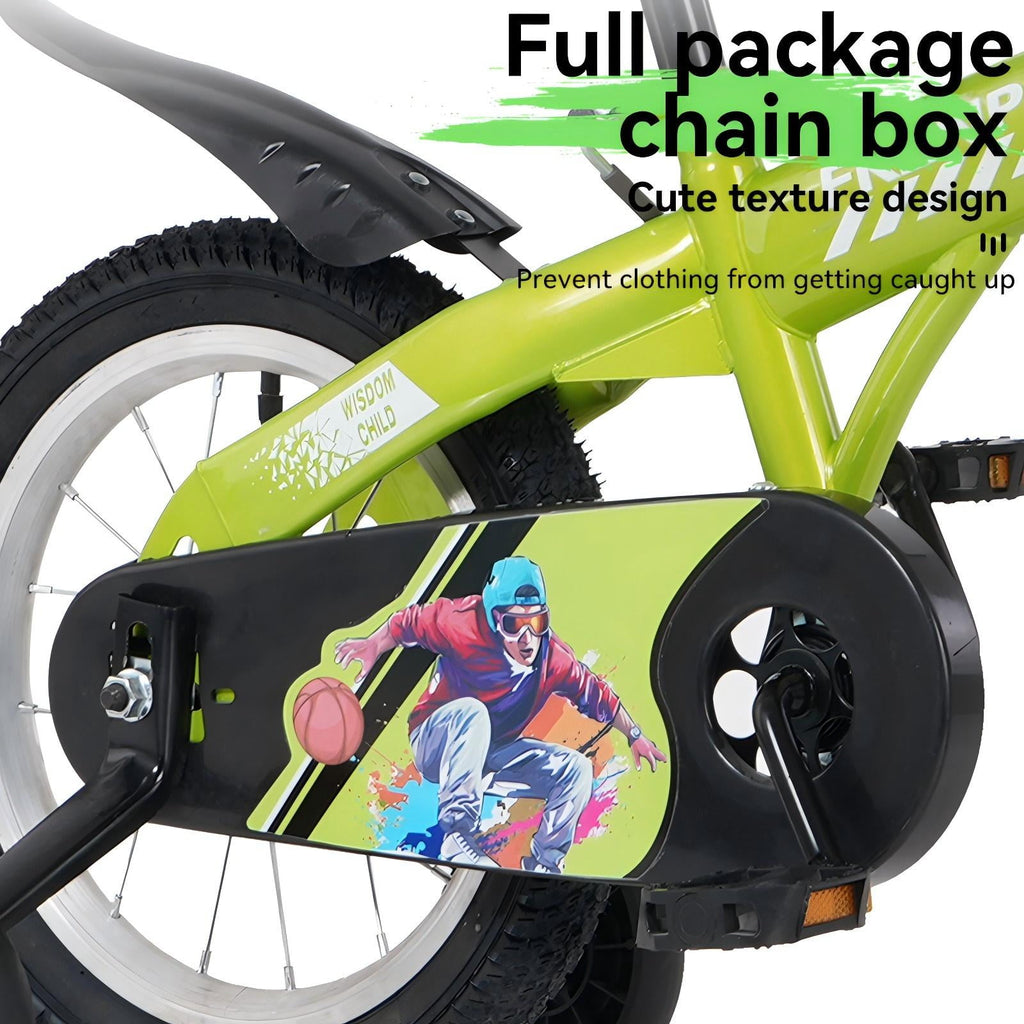 Aukfa 18-Inch Kids Bike for Boys & Girls Ages 5-10,Balance Bikewith Training Wheels, Coaster Brake & Front V-Brake,Pink