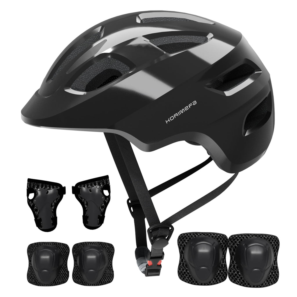 KORIMEFA Kids Bike Helmet Toddler Bicycles Helmets, Multi-Sport Protective Gear Set for 3-5-8-14 Years Boys Girls with Knee Elbow Pads Wrist Guards for Cycling,Skateboarding,Skating Scooter